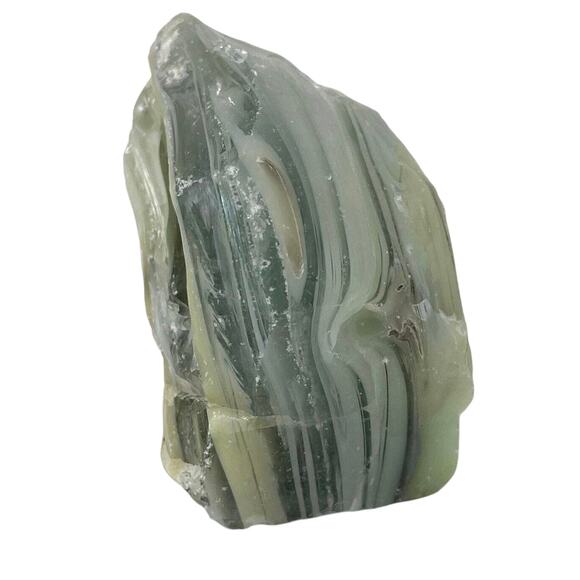 Custard Clear Layered Art Glass Cullet Glowing Uranium Slag #5GX115 - Picture 3 of 7